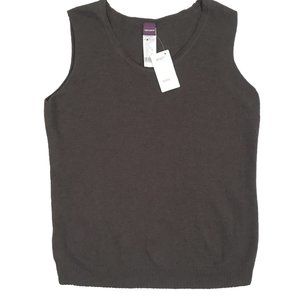 NEW $179 Geiger of Austria Womens Vest! Large Grayish Brown Wool Made in Austria